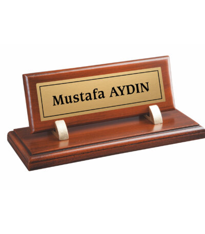 Ahşap Masa İsimliği Kahve