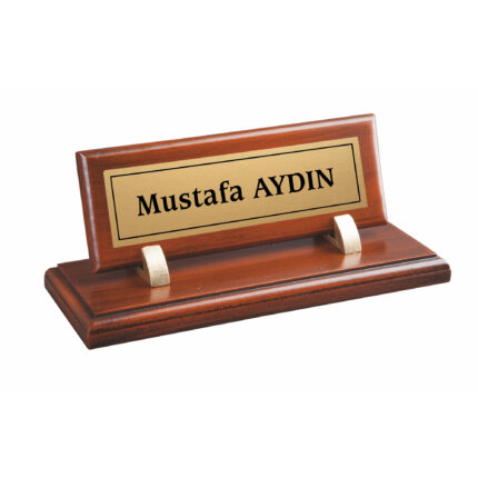 Ahşap Masa İsimliği Kahve