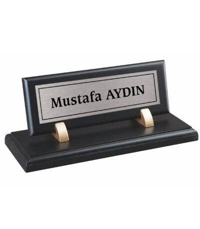 Ahşap Masa İsimliği Siyah