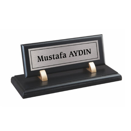 Ahşap Masa İsimliği Siyah