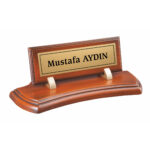 Açık Kahve Özel Kesimli Ahşap Masa İsimliği