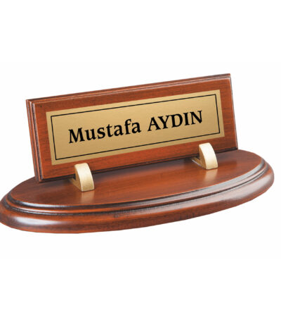 Açık Kahve Oval Ahşap Masa İsimliği
