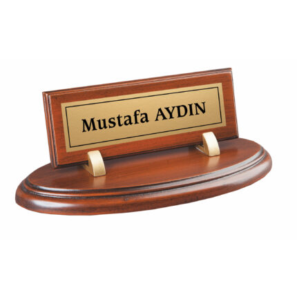 Açık Kahve Oval Ahşap Masa İsimliği