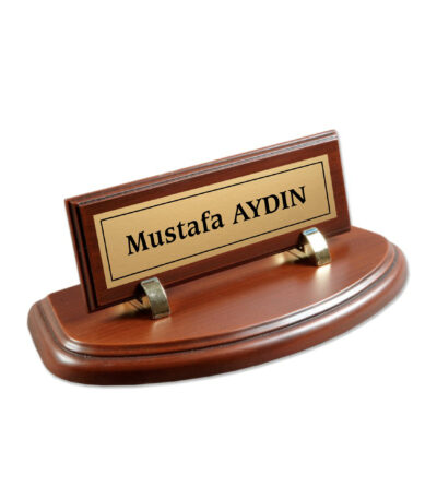 Açık Kahve Yarımay Ahşap Masa İsimliği