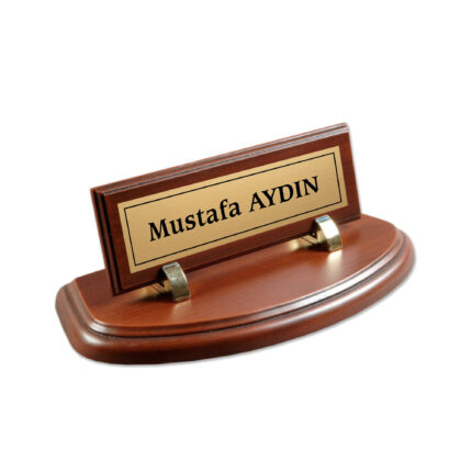 Açık Kahve Yarımay Ahşap Masa İsimliği