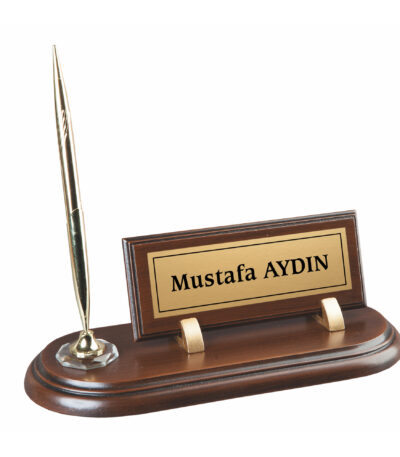 Ahşap Tek Kalemli Masa İsimliği Ceviz
