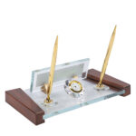 Ahşap Detaylı Kristal Set Masa İsimliği Arka