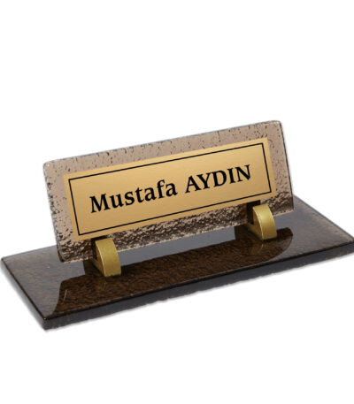 Bronz Cam Masa İsimliği