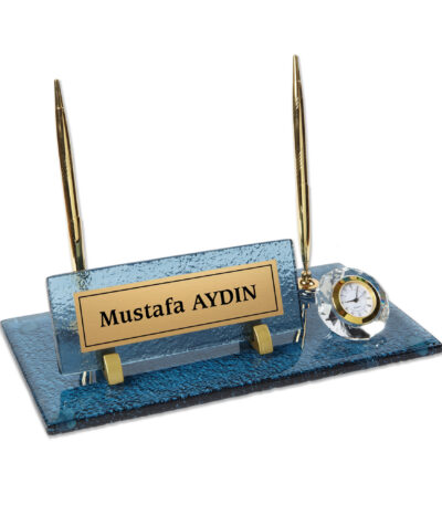Mavi Cam Set Masa İsimliği